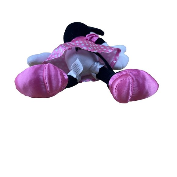 Disney 14" Minnie Mouse in Pink Polka Dot Dress Plush Doll EUC Kcare - Picture 7 of 13